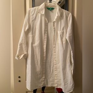 Dip white and yellow button down